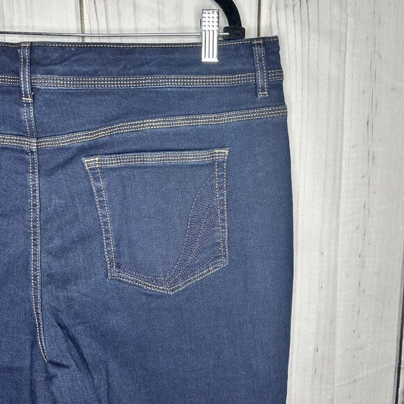 Style & Co Sz 18 Straight Leg Jeans High-Rise Stretch Dark Wash (38 x 31) NWOT - Picture 11 of 11